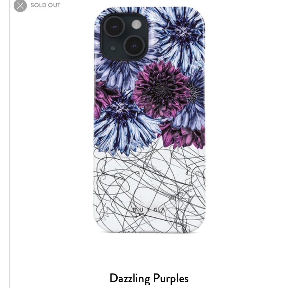 iPhone 15 BURGA case in Dazzling Purples. “Tough” case!